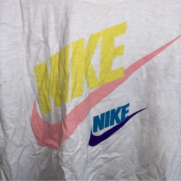 Nike Shirt Futura Top Short Sleeve Pull on Crewneck Spell out Swoosh Front Logo - Picture 9 of 9